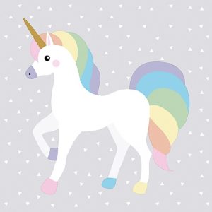 Rainbow Colour Unicorn Decoupage Napkin