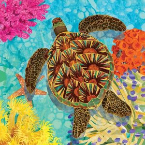 Turtle In Ocean Decoupage Napkin