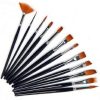12 Pieces Painting Brush [Included Flat, Round And Fan]