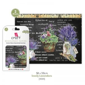 iCraft Decoupage Paper- Lovely Lavenders