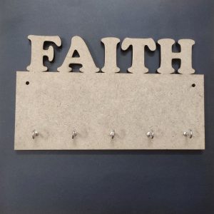 MDF Rectangle FAITH Key Hanger