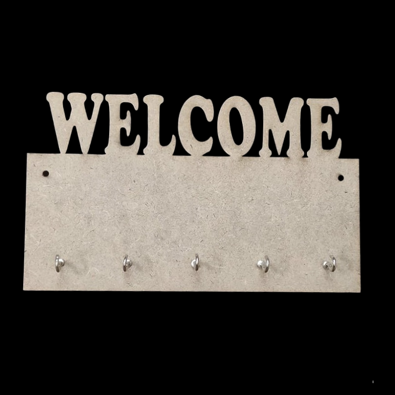 MDF Rectangle WELCOME Key Hanger