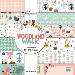 Papericious Designer Edition Patterned 12 x 12 Paper Pack - Woodland Wlak