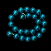 Faux Pearl Round Beads - Turquoise Blue
