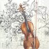 Violin Decoupage Napkin