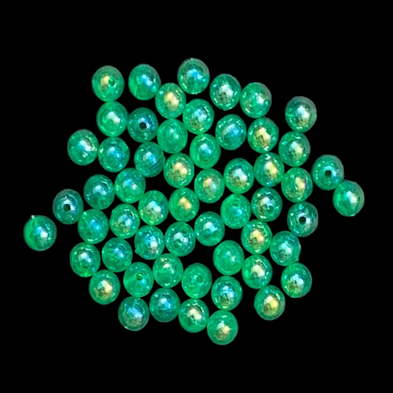 Iridescent Acrylic Beads - Green