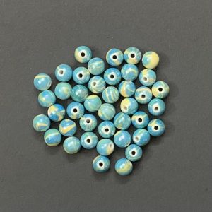 Marble Acrylic Beads - Turquoise Green