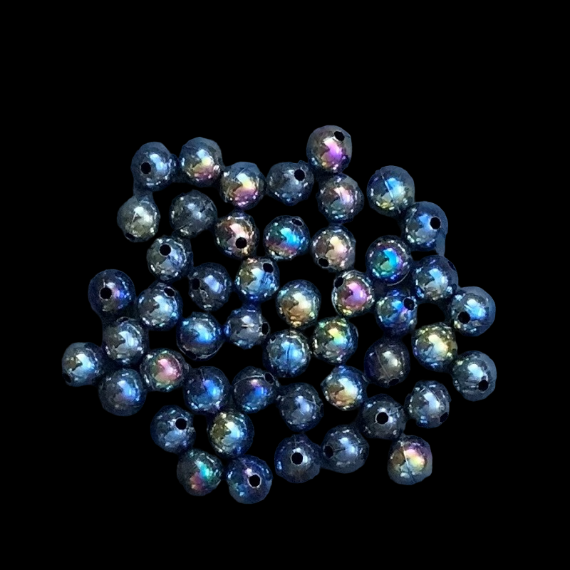 Marble Acrylic Beads - Dark Blue
