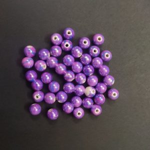 Marble Acrylic  Beads - Purple