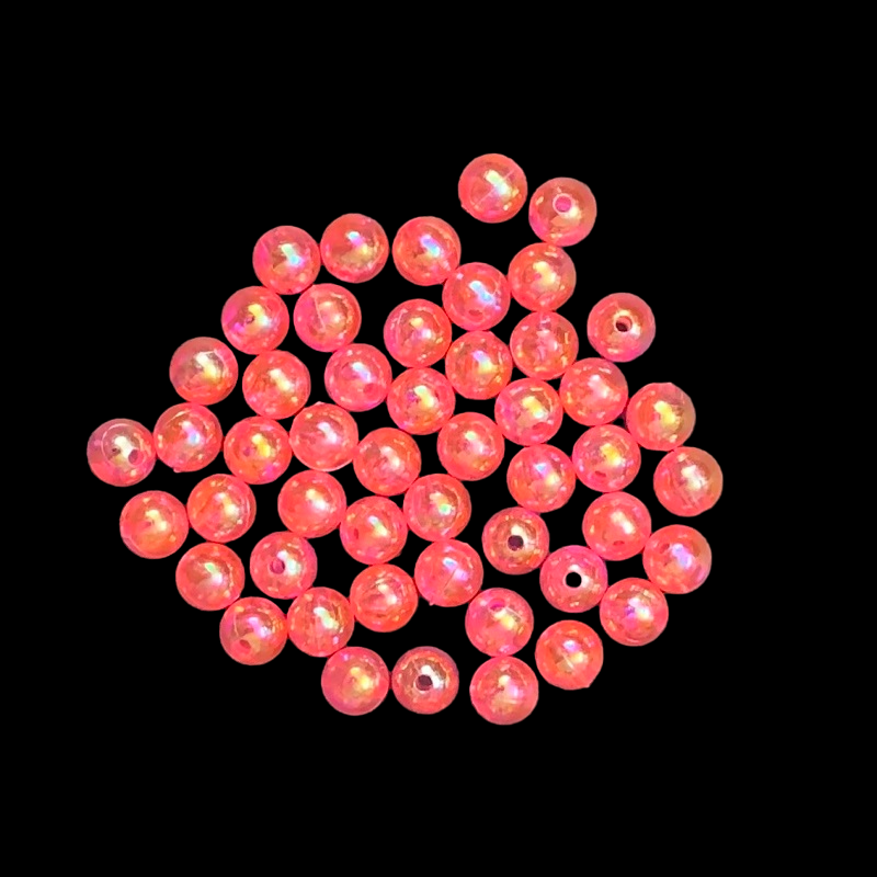 Iridescent Acrylic Beads - Pink