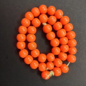 Round Glass Beads - Orange