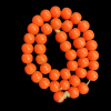 Round Glass Beads - Orange
