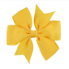 Grosgrain Bow Clip – Yellow