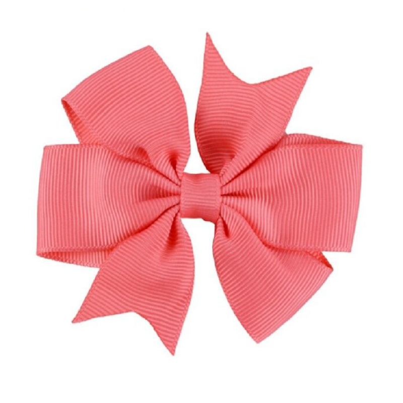 Grosgrain Bow Clip Peach Connect4sale