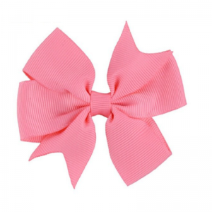 Grosgrain Bow Clip – Pink