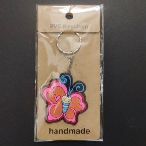 PVC Key Chain - Pink Butterfly