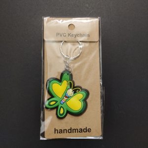 PVC Key Chain - Yellow And Green Butterfly