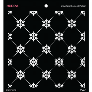 Mudra Stencil - Snowflake Diamond Pattern