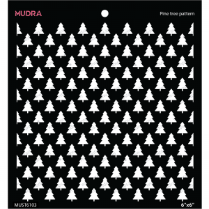 Mudra Stencil - Pine Tree Pattern