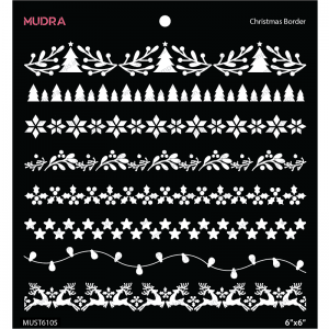 Mudra Stencil - Christmas Border
