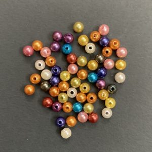 Mixed Colour Faux Pearl Beads 6 mm