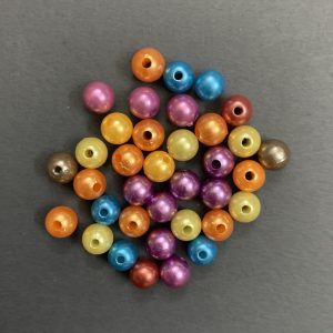 Mixed Colour Faux Pearl Beads 8 mm
