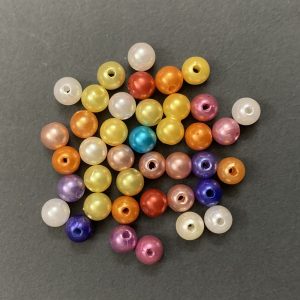 Mixed Colour Faux Pearl Beads 10 mm