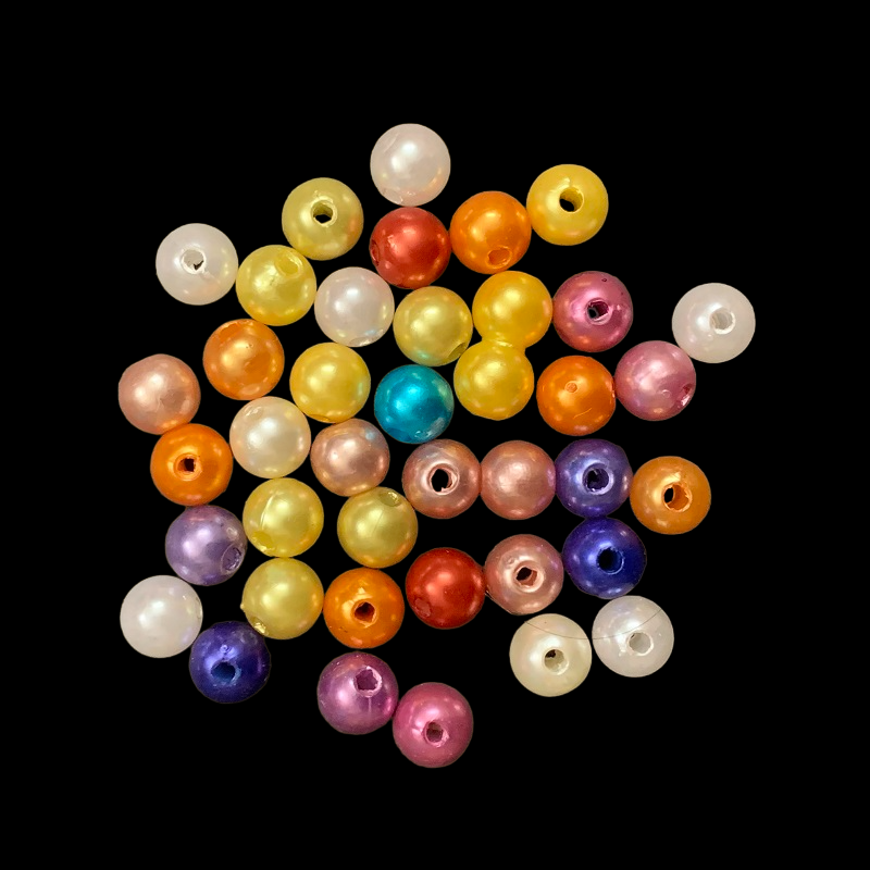 Mixed Colour Faux Pearl Beads 10 mm