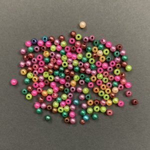 Mixed Colour Faux Pearl Beads 4 mm