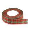 Christmas Plaid Organza Grosgrain Ribbon
