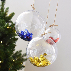 Transparent Decorative DIY Christmas Ornament or Ball 4 cm