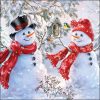 Mr. And Mrs. Snowman Decoupage Napkin