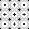 Black Rhombus With White Four Petal Decoupage Napkin
