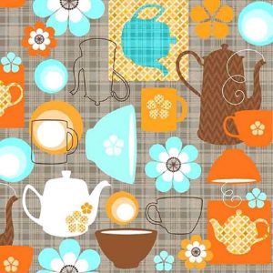 Colourful Coffee Party Decoupage Napkin