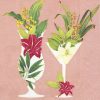 Cocktails Apricot Decoupage Napkin