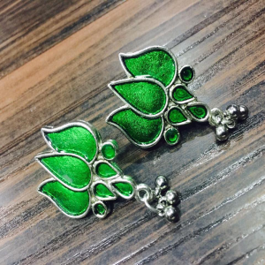 Lotus Earrings - Green