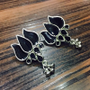 Lotus Earrings - Black