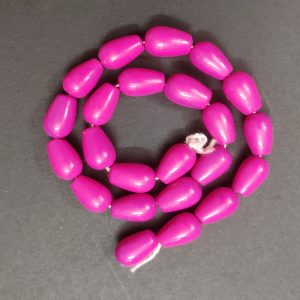 Tear Drop Glass Beads - Dark Pink