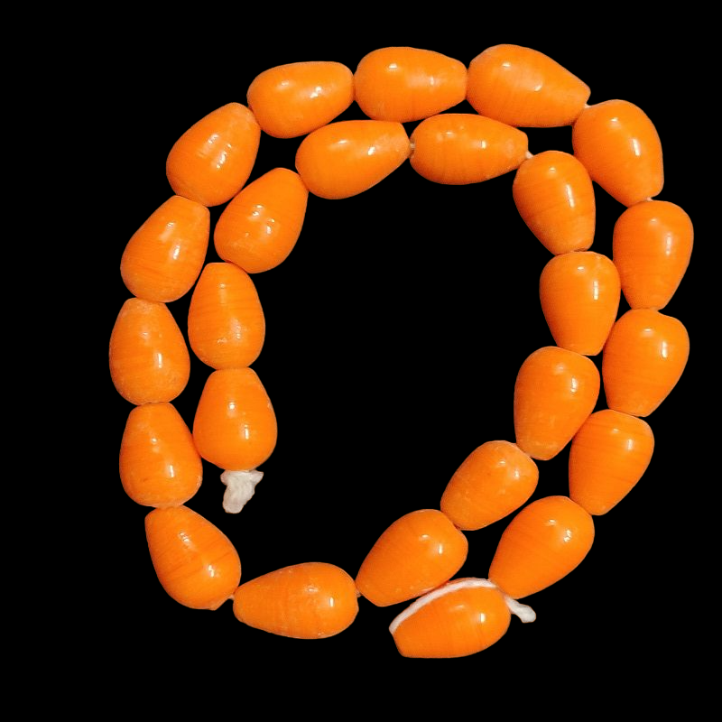 Tear Drop Glass Beads - Light Orange