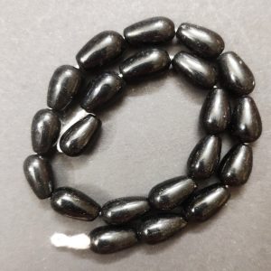Tear Drop Glass Beads - Black