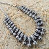 German Silver Round Pattern Necklace