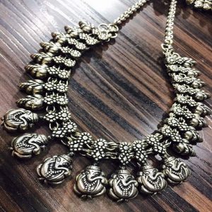 German Silver God Ganesh Necklace