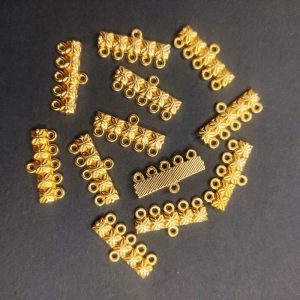 Gold Five String Rectangle Connector