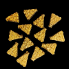Gold Three String Triangle Connector