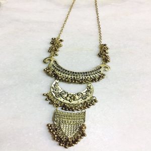 Antique Gold Long Pendant Chain