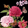 Bunches Of Flowers And Butterfly Decoupage Napkin