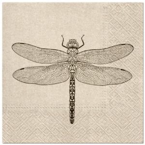 We Care Dragonfly Decoupage Napkin