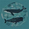 Blue Whales Decoupage Napkin