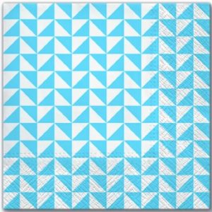 Triangles Blue Decoupage Napkin