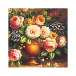 Bouquet In Vase Decoupage Napkin